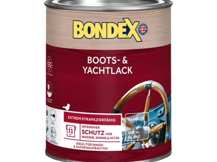 BONDEX Boots- und Yachtlack Hochglänzend Farblos 750 ml