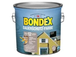 BONDEX Dauerschutz-Farbe (RAL 9017) seidenglänzend 2,5 l* Holzfarben