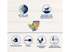 BONDEX Dauerschutz-Farbe (RAL 9017) seidenglänzend 2,5 l* Holzfarben