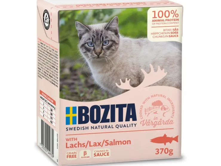 Bozita Katzen-Nassfutter Häppchen in Soße Lachs 370 g