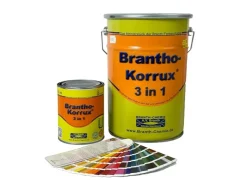 Brantho Korrux 3in1 Rostschutzfarbe Streichlack RAL 1023 - Verkehrsgelb 750ml Seidenglanz* Spezialfarben