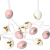 Brauns-Heitmann Behang Eier ca. 4 cm Rosa-Weiß 12 Stück* Ostern