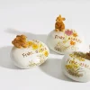 Brauns-Heitmann Deko-Steine Frohe Ostern ca. 6 cm x 4,5 cm Natur 3 Stück