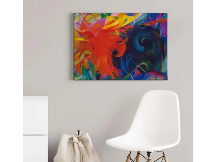 Bricoflor Abstrakte Kunst Leinwand Bild Wandbild In Gemälde Optik Für Wohnzimmer Und Schlafzimmer Buntes Leinwandbild Im Stil Abstrakter Malerei* Wanddekoration