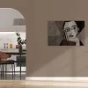 Bricoflor Abstraktes Bild Auf Leinwand Groß In 120 X 80 Cm Kunst Leinwandbild Mit Gemälde Ausgefallen Ideal Für Wohnzimmer* Wanddekoration