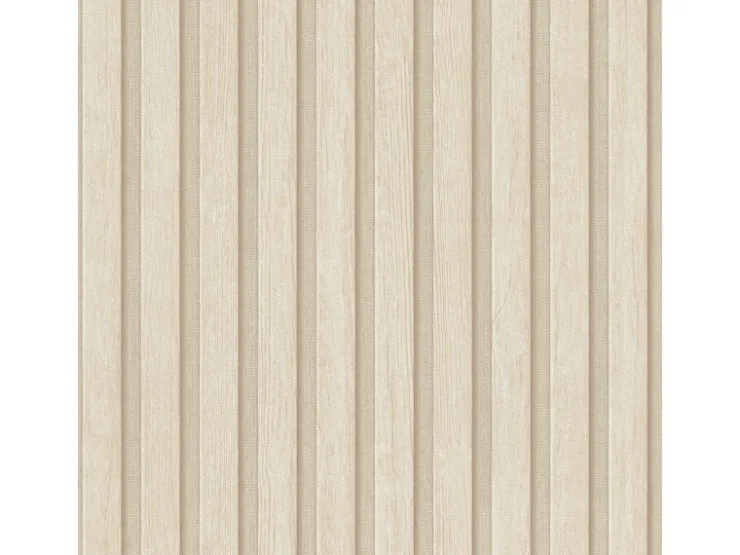 Bricoflor Akustikpaneele Tapete Creme Beige Ideal für Schlafzimmer und Büro Moderne Vliestapete in Holzoptik* Dekorative Tapeten