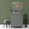 Bricoflor Alte Landkarte Vintage Wandbild Für Wohnzimmer Und Büro Retro Leinwandbild Weltkarte In 120 X 80 Cm Historisch