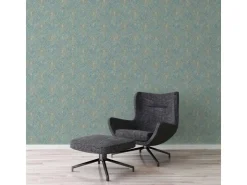 Bricoflor antik Vliestapete Im Jugendstil Vintage Tapete Hellblau Ideal für Flur und Esszimmer Nostalgische Vlies Mustertapete Ornament Der 20er Jahre* Tapetenmuster