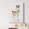 Bricoflor Aquarell Bild Mit Reh Und Blumen Niedliches Bild Auf Leinwand Für Kinderzimmer Wandbild Mit Rehkitz Motiv Für Babyzimmer* Wanddekoration