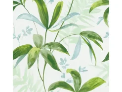 Bricoflor Aquarell Tapete mit Blätter Muster Grüne Vliestapete Blatt Design in Wasserfarben Optik Ranken Mustertapete in Weiß Grün für Schlafzimmer