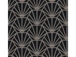 Bricoflor Art Deco Tapete in Schwarz und Grau Moderne Tapete Im 20er Jahre Stil Elegante Vliestapete Ideal für Schlafzimmer und Wohnzimmer* Dekorative Tapeten