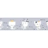 Bricoflor Baby Tapete mit Katzen für Mädchen Graue Kinderzimmer Bordüre Selbstklebend mit Tieren Katzentapete Ideal für Babyzimmer Von Mädchen