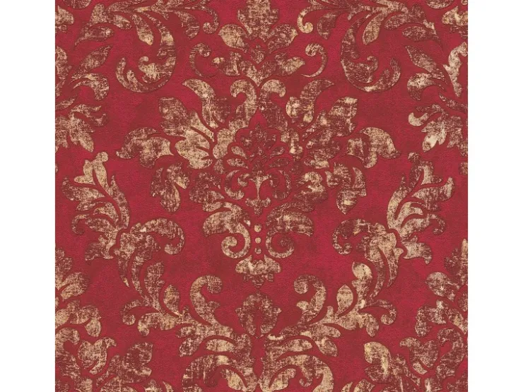 Bricoflor Barock Tapete in Rot und Gold Vintage Tapete mit Elegantem Ornament Neobarock Vliestapete Ideal für Schlafzimmer und Bars* Fototapeten