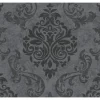 Bricoflor Barock Tapeten Panel anthrazit Tapete Selbstklebend Ideal für Schlafzimmer und Wohnzimmer Vintage Vliestapete mit Ornament als Wandpaneel* Dekorative Tapeten