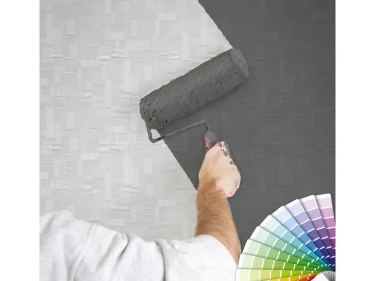 Bricoflor überstreichbare Tapete Geometrisch Vlies Mustertapete mit Struktur in Weiß Einfarbige Vliestapete Schlicht für Wohnzimmer und Büro