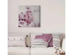 Bricoflor Bild Mit Kirschblüte Blumen Leinwandbild Ideal Für Mädchenzimmer Und Schlafzimmer Romantisches Wandbild Mit Japanischer Kirschblüte* Wanddekoration