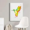 Bricoflor Bild Mit Kolibri Buntes Vogelbild Im Kunst Design Ideal Für Wohnzimmer Und Schlafzimmer Leinwand Bild Mit Vogel Gemalt