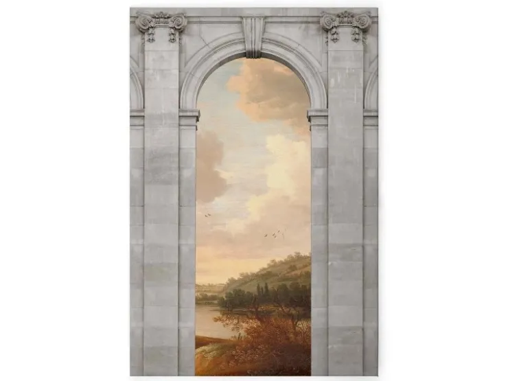 Bricoflor Bild Mit Torbogen Antike Architektur Auf Leinwandbild Gemälde Stil Kunst Wandbild Ausgefallen 80 X 120 Cm Für Wohnzimmer