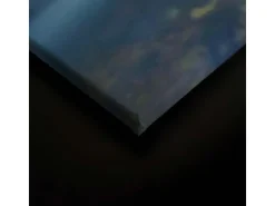 Bricoflor Bild Mit Wald Bach Für Wohnzimmer Und Schlafzimmer Leinwandbild Mit Natur Motiv Grün Blau Wandbild Mit Steg An Wasser* Wanddekoration