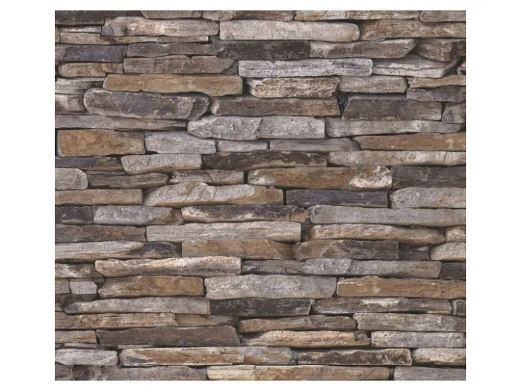 Bricoflor Bruchstein Tapete Selbstklebend Mauer Tapeten Panel in Natursteinoptik Ideal für Wohnzimmer und Küche Stein Vliestapete in 3D Optik
