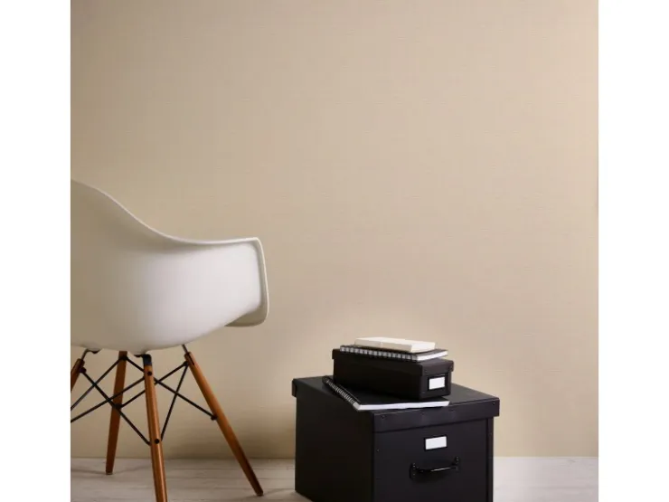 Bricoflor Creme Beige Tapete Einfarbig Vinyl Vliestapete mit Struktur Ideal für Badezimmer und Schlafzimmer Helle Uni Tapete fürs Bad* Tapezierzubehör