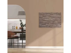 Bricoflor Deko Wandbild In Bruchstein Optik Beige Leinwandbild Mit 3D Effekt Mauer Bild Auf Leinwand Für Küche Und Badezimmer* Wanddekoration