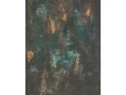 Bricoflor Dunkelgrüne Tapete In Patina Optik Fototapete Mit Rost Motiv Industrial Vliestapete Ideal Für Schlafzimmer Und Büro
