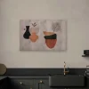 Bricoflor Ethno Bilder In Beige Terracotta Leinwandbild Mit Kunst Motiv 90 X 60 Cm Wandbild Mit Vasen Für Küche Und Wohnzimmer* Wanddekoration