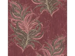Bricoflor Feder Tapete in Dunkelrot Braun Elegante Burlesque Vliestapete mit Federn für Schlafzimmer Vlies Mustertapete mit Vinyl in Weinrot* Tapetenmuster