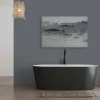 Bricoflor Fischschwarm Wanddeko Leinwandbild In Grau Für Küche Und Badezimmer Maritimes Wandbild Mit Fischen In 120 X 80 Cm Modern* Wanddekoration