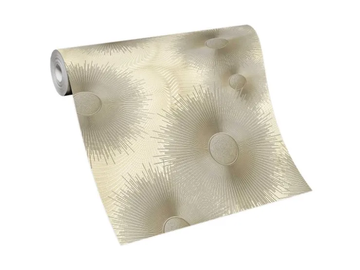Bricoflor Goldene Tapete im Art Deco Stil Metallic Vliestapete Der 20Er Jahre Elegante Vlies Wandtapete mit Ornament für Esszimmer und Schlafzimmer* Tapetenmuster