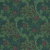 Bricoflor Gründerzeit Tapete Mit Blumen Grün Rot Retro Blumentapete Dunkelgrün Für Schlafzimmer Und Küche Jugendstil Vliestapete