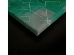 Bricoflor Grünes Bild Abstrakte Kunst Modern Leinwandbild Geometrisch Mit Pixeln Farbverlauf Leinwand Für Wohnzimmer 120 X 80 Cm