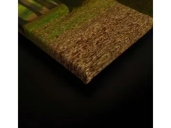 Bricoflor Herbstwald Leinwand Grün Deko Wandbild In 90 X 60 Cm Für Büro Und Schlafzimmer Bild Mit Wald In Sonne Romantisch* Wanddekoration