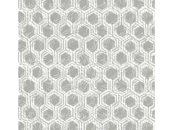 Bricoflor Hexagon Tapete in Weiß Grau Moderne Mustertapete mit Geometrischem Design Büro und Schlafzimmer Vliestapete mit Sechseck Muster* Tapetenmuster