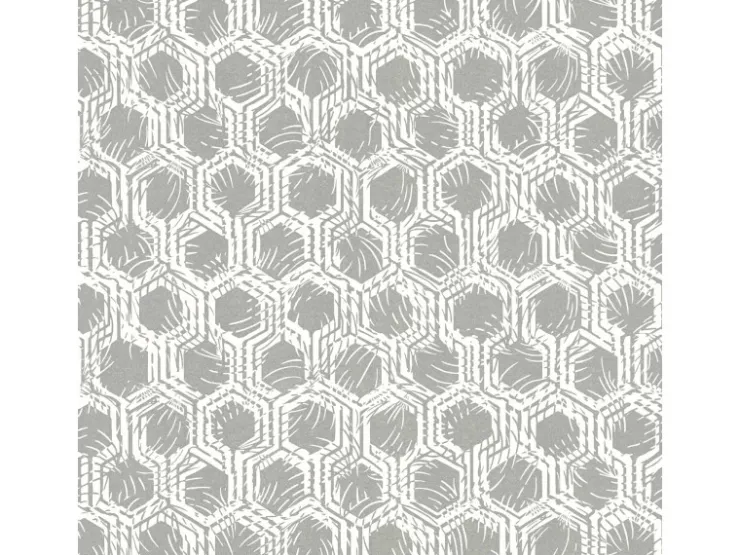Bricoflor Hexagon Tapete in Weiß Grau Moderne Mustertapete mit Geometrischem Design Büro und Schlafzimmer Vliestapete mit Sechseck Muster* Tapetenmuster