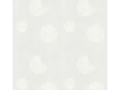 Bricoflor Kreis Tapete Floral überstreichbare Vliestapete mit Blüten Modern für Esszimmer und Wohnzimmer Vlies Mustertapete mit Blumenmuster in Weiß* Tapetenmuster|Überstreichbare Tapeten