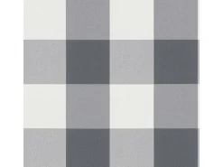Bricoflor Landhaus Tapete Kariert Schwarz Weiße Vliestapete mit Vinyl Ideal für Esszimmer und Küche Vlies Wandtapete mit Karomuster Abwaschbar* Tapetenmuster