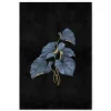 Bricoflor Leinwand Schwarz Bild Mit Blättern Im Botanical Stil Modernes Wandbild Mit Palmenblättern 80 X 120 Cm Ideal Für Küche