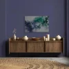 Bricoflor Leinwandbild Grün Blau Pixel Bild Geometrisch Mit Farbverlauf Modern Schlafzimmer Und Teenager Wandbild 120 X 80 Cm* Wanddekoration