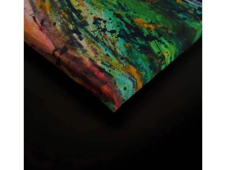 Bricoflor Leinwandbild Mit Papagei Gemalt Kunst Wandbild Mit Vogel Für Kinderzimmer Und Büro Bild Farbverlauf In 90 X 60 Cm* Wanddekoration