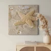 Bricoflor Maritimes Bild Mit Seestern Leinwand Bild Mit Strand Und Muscheln Ideal Für Schlafzimmer Und Badezimmer Meer Wandbild In Beige Und Crème* Wanddekoration