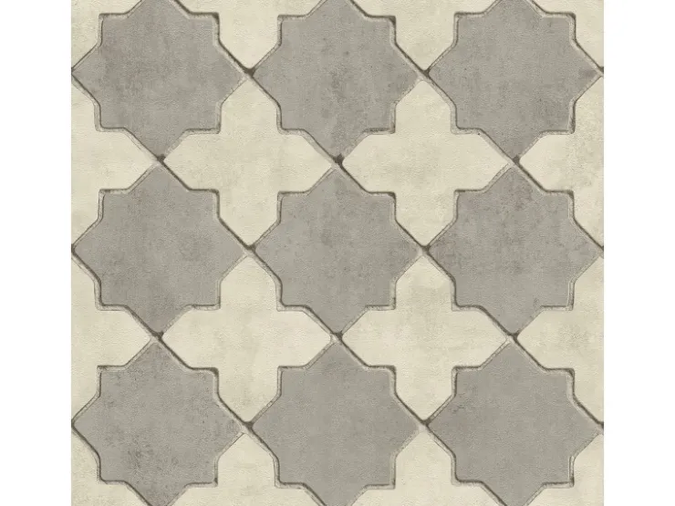 Bricoflor Marokkanische Tapete Weiß Grau Vlies Mosaiktapete Orientalisch für Küche und Bad Arabische Vliestapete in Mosaik Fliesenoptik im Orient Stil* Tapezierzubehör