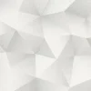 Bricoflor Metallic Vliestapete Geometrisch Weiße Tapete mit Dreieck Design in 3D Optik Grafische Mustertapete in Weiß Grau für Büro und Schlafzimmer