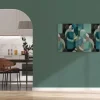 Bricoflor Mid Century Bild Türkis Mint Ausgefallenes Wandbild Mit Kunst Motiv Leinwandbild Abstrakte Kunst Retro Stil 90 X 60 Cm