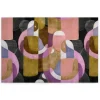 Bricoflor Mid Century Bild Rosa Gold Lila Leinwandbild Abstrakte Kunst Mit Menschen Retro Leinwand 120 X 80 Cm Für Wohnzimmer* Wanddekoration