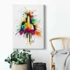 Bricoflor Mittelfinger Bild Bunt Ausgefallenes Leinwandbild Mit Stinkefinger Für Wohnzimmer Und Jugendzimmer Modernes Kunst Bild Auf Leinwand* Wanddekoration