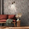Bricoflor Moderne Tapete mit Blätter Muster Romantische Vliestapete Weiß Rosa Gold Florale Mustertapete mit Metallic Effekt* Tapetenmuster