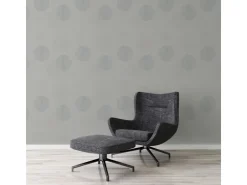 Bricoflor Moderne Tapete mit Silber Glitzer Effekt Graue Vliestapete mit Kreis Design Floral Vlies Mustertapete mit Vinyl Ideal für Wohnzimmer* Tapetenmuster