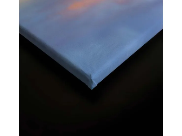 Bricoflor New York Leinwand Bild In Rosa Und Hellblau Romantisches Leinwandbild Mit Sonnenuntergang Ideal Für Schlafzimmer Skyline Wandbild Auf Canvas* Wanddekoration